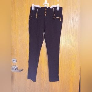 Bae city women's black zipper pants l/xl